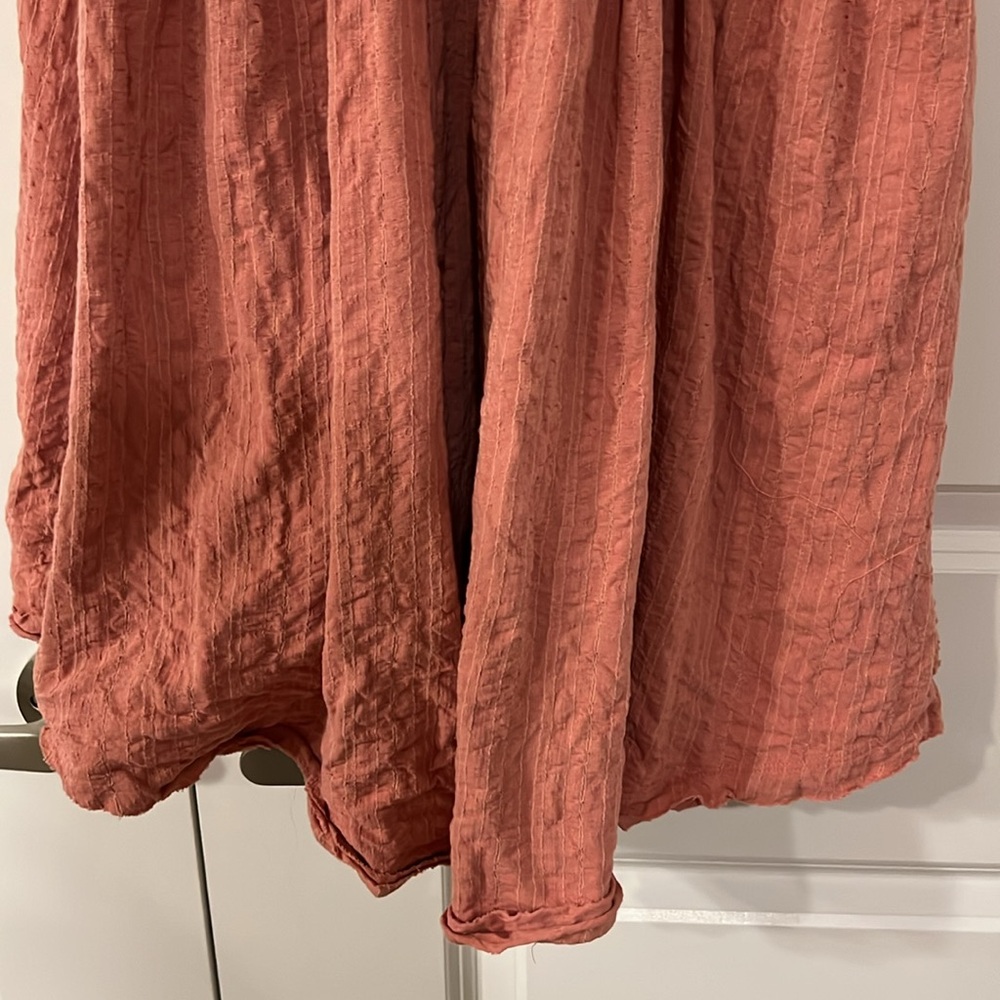 Worn Free People peach tie spaghetti strap top/tunic dress size XS - Picture 9 of 11